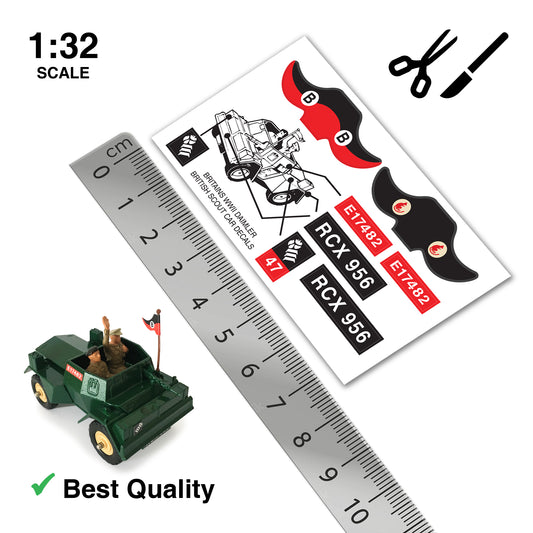 British WW2 Daimler Scout Car Stickers (Sticker Set) Britains Deetail Repro