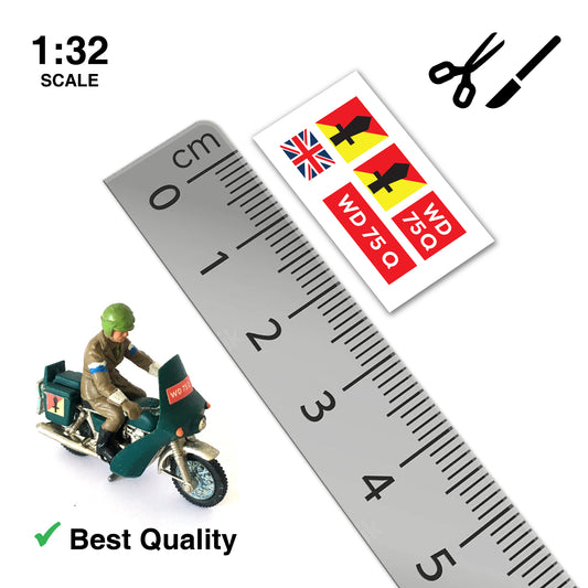 British WW2 Army Norton Motorcycle Stickers (Sticker Set) Britains Deetail Repro