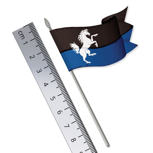 Medieval Knight's Banner Flag (Horse Motif)