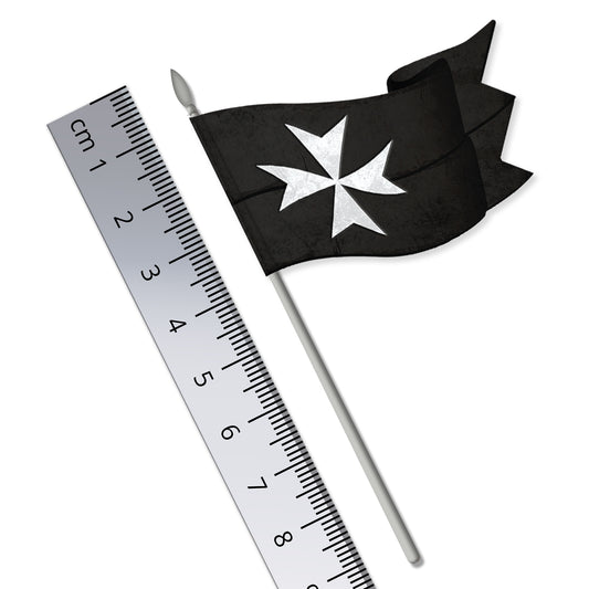 Medieval Knight's Banner Flag (Knights Hospitaller Motif)