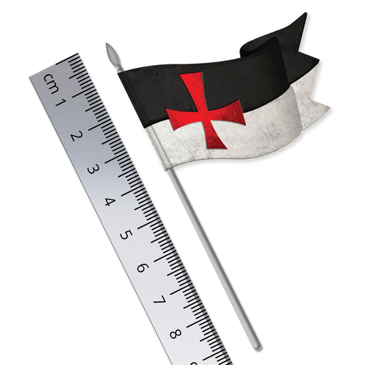 Medieval Knight's Banner Flag (Knights Templar Motif)