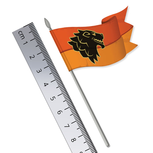 Medieval Knight's Banner Flag (Wolf Motif)