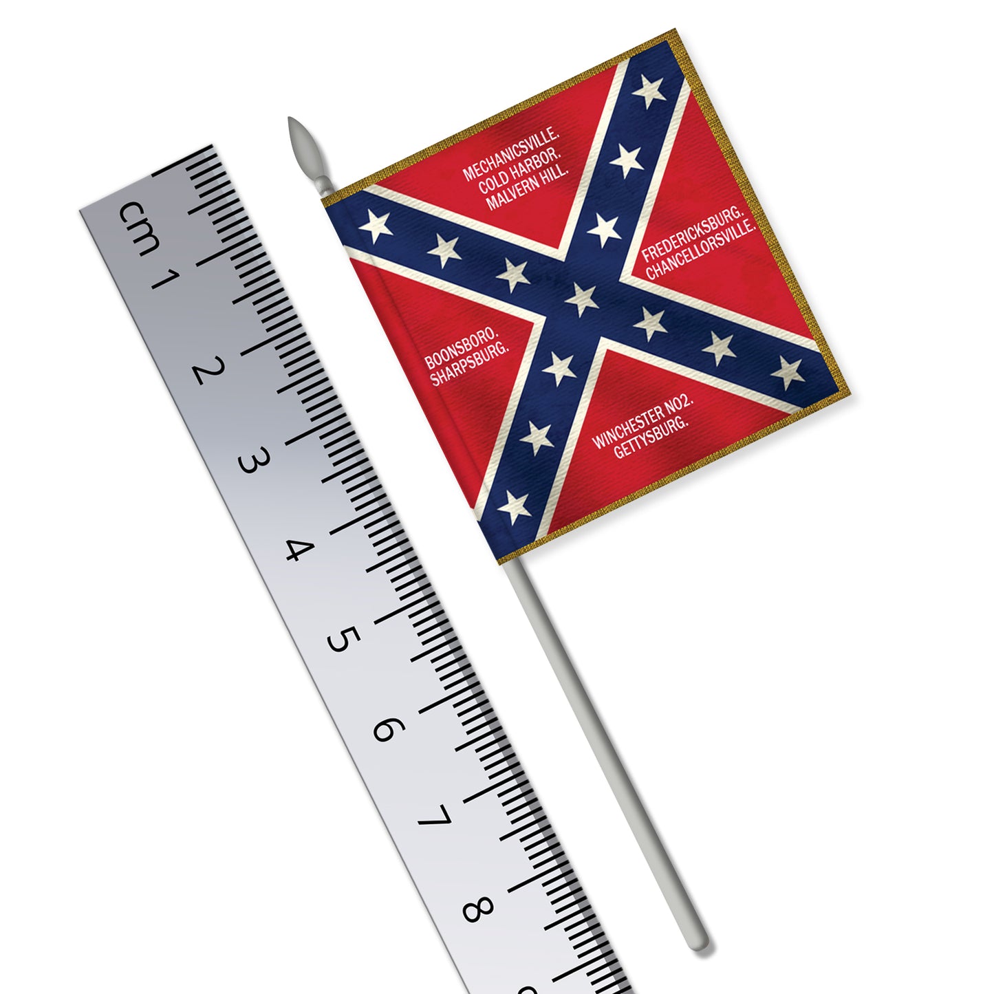 Battle Banner: Confederate Cavalry Flag with place names (US Civil War, South)