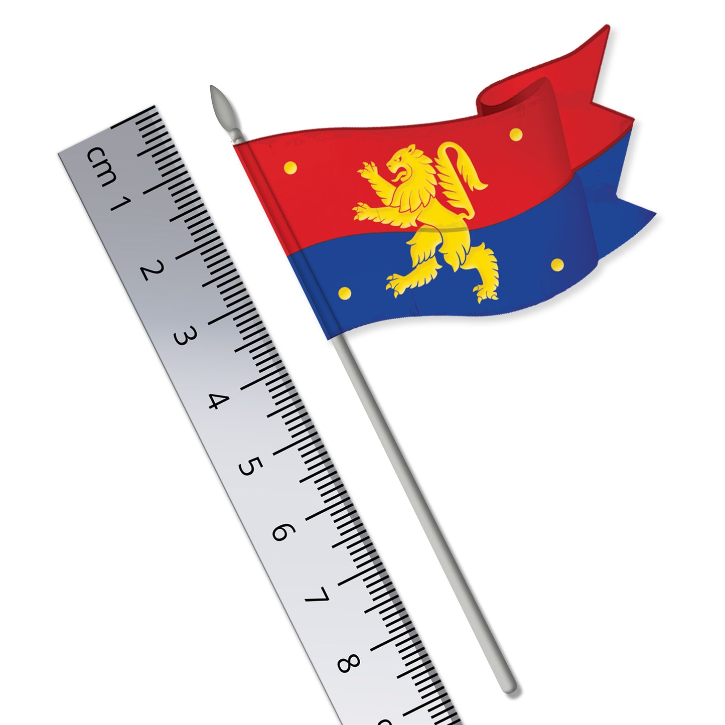 Medieval Knight's Banner Flag (Lion Motif)