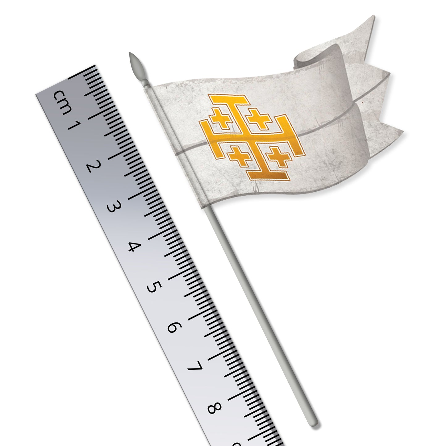 Medieval Knight's Banner Flag (Knights of Jerusalem Motif)