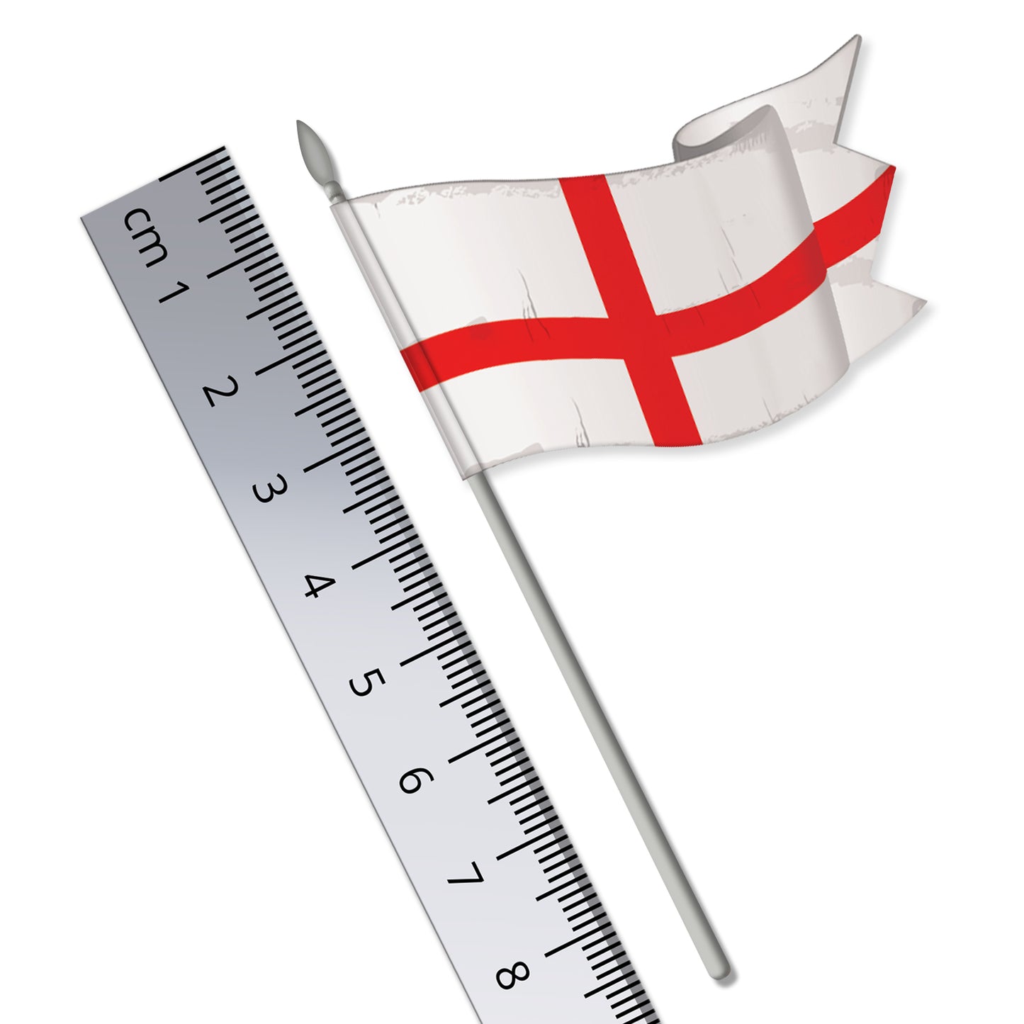 Medieval Knight's Banner Flag (St George's Cross Motif)