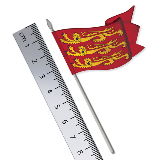 Medieval Knight's Banner Flag (Three Lions Motif)