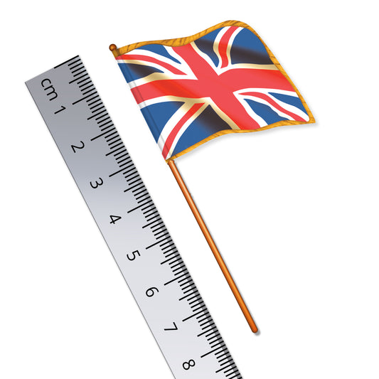 British 'Union Jack' Flag with 'gold' trim (National Flag of the United Kingdom)